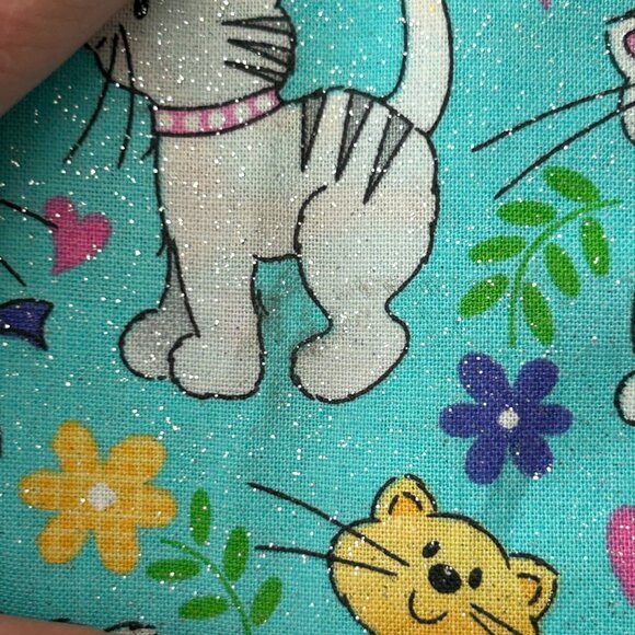 Fabric Cat Print by Laurie Campbell/Patty Reed 2017 La Di Draw 1+ Yard Glitter - Picture 9 of 11